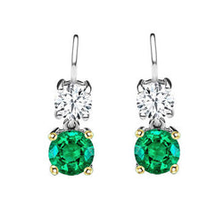 GIA Certifié Émeraude Fine Gemstone Earring 1 carats – Or Deux