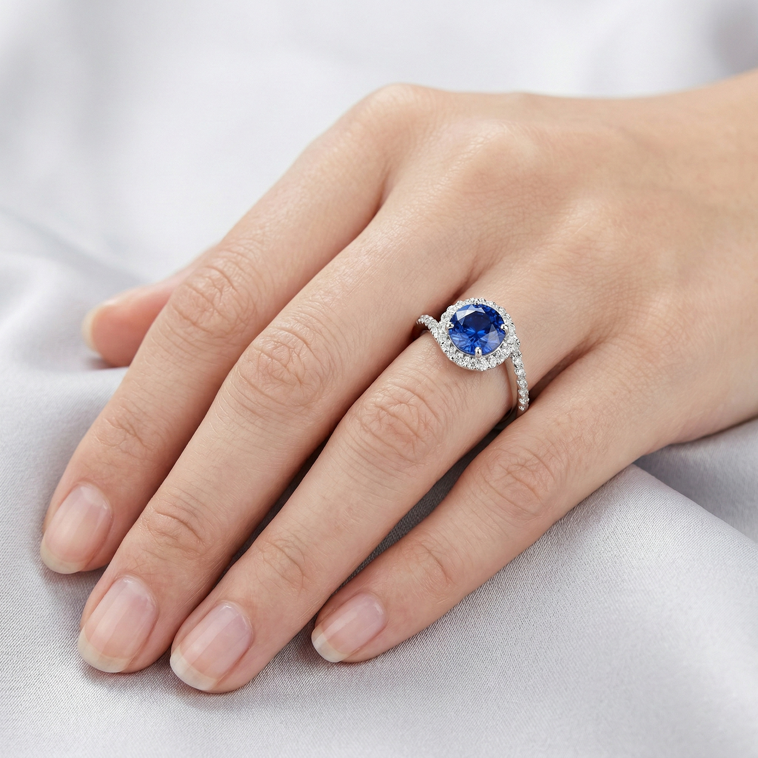 Élégant Bague Pierre de Couleur 2 carats – vue arrière