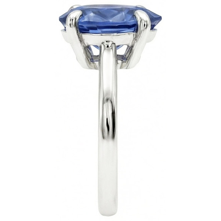 Haut de gamme Saphir Bleu Bleuet Bague avec Gemme 3 carats – vue d'angle