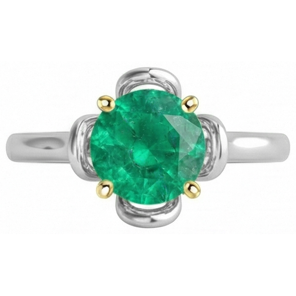 Émeraude Bague Pierre Précieuse – vue de face