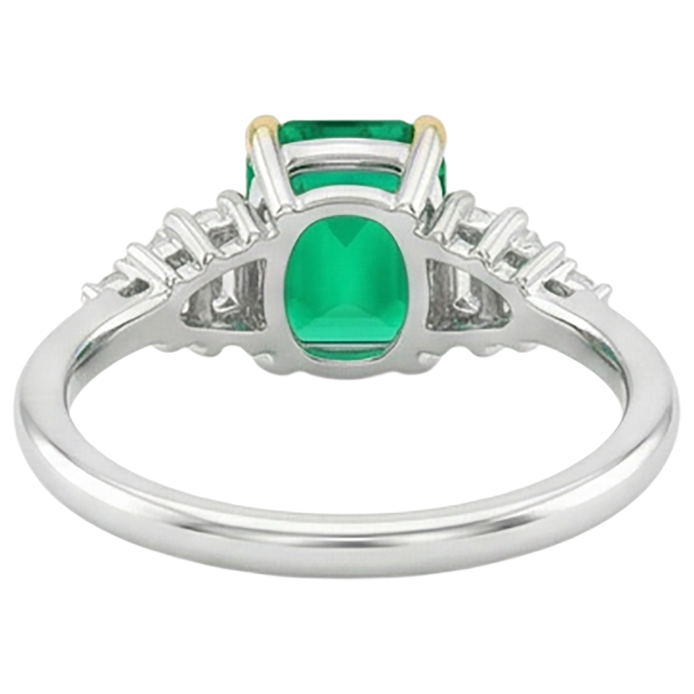 Artisanal Bague Pierre de Couleur 2 carats – vue arrière