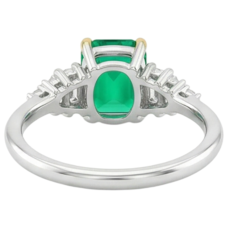 Artisanal Bague Pierre de Couleur 2 carats – vue arrière