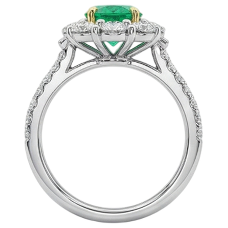De luxe Bague Pierre Précieuse 2 carats – vue arrière
