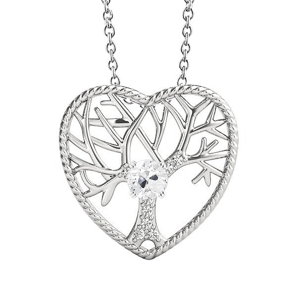 Diamant Collier Pendentif 1,50-carats Or Blanc 14 Carats – vue principale
