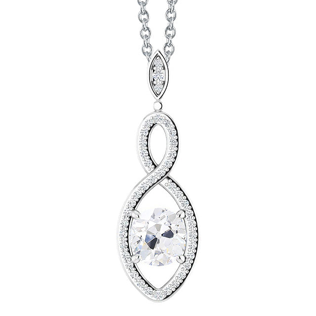 Diamant Fin Collier Pendentif – vue principale