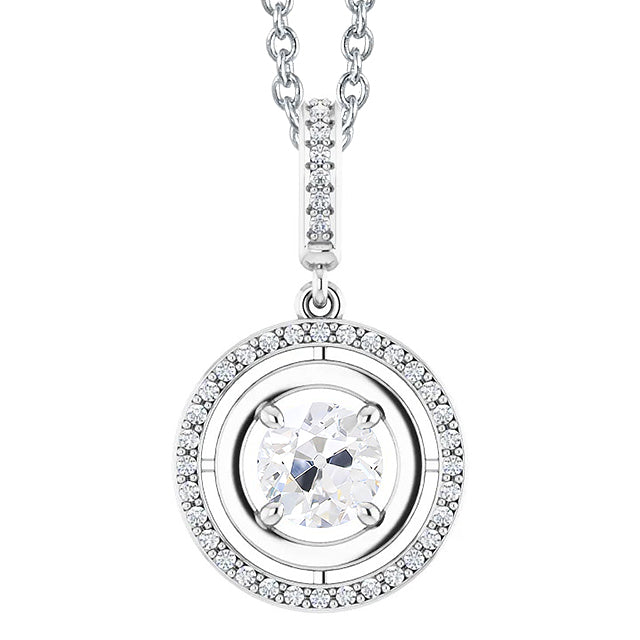 Artisanal Diamant Collier Pendentif 2,50 carats – vue principale