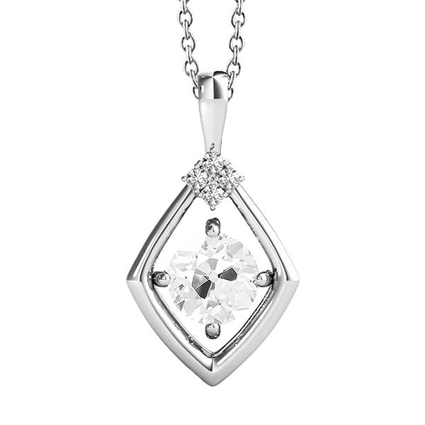 Brillant Pendentif Goutte 2-carats Or Blanc 14 Carats – vue principale