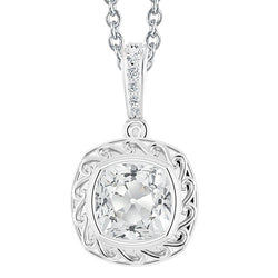 Diamant Sertissage Clos Pendentif Goutte – 5 carats en Or 14K