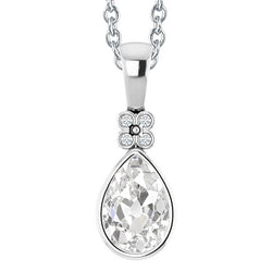 Sur mesure Serti Clos Brillant Pendentif – 2,50 carats Or Blanc