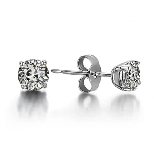 Diamant Fin Pendants d'Oreilles 1 carats Or Blanc 14 Carats – vue principale