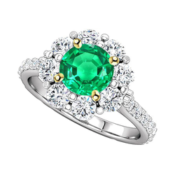 De luxe Bague Pierre Précieuse avec Émeraude GIA Certifié – 2