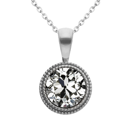 Brillant Pendentif 2 carats Or Blanc 14 Carats – vue principale