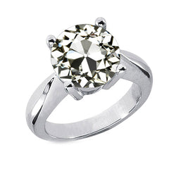 Diamant Fin taille Taille Old Mine Bague Mono-Pierre 2 carats