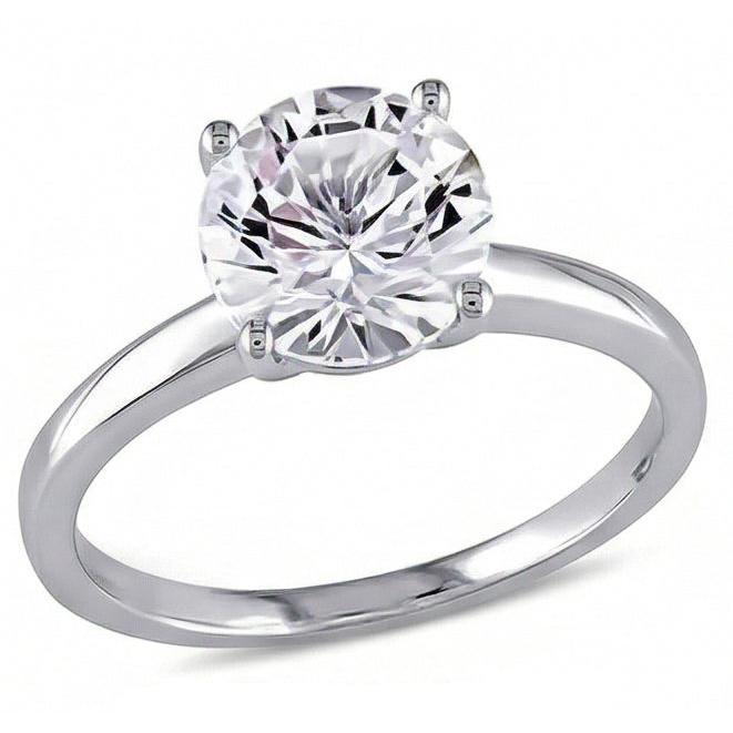 Grande Bague De Mariage En Naturel Diamant Solitaire Rond De 2.75 Ct