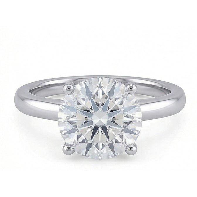 Grande Bague De Mariage En Naturel Diamant Solitaire Rond De 2.75 Ct