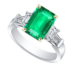 Grande Bague en Pierre Précieuse Emeraude Verte Diamant Extrait de la Terre Naturelle Bijoux Femmes