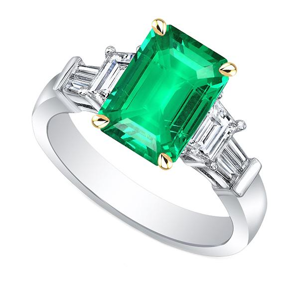 Grande Bague en Pierre Précieuse Emeraude Verte Diamant Extrait de la Terre Naturelle Bijoux Femmes