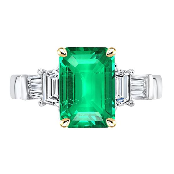 Grande Bague en Pierre Précieuse Emeraude Verte Diamant Extrait de la Terre Naturelle Bijoux Femmes