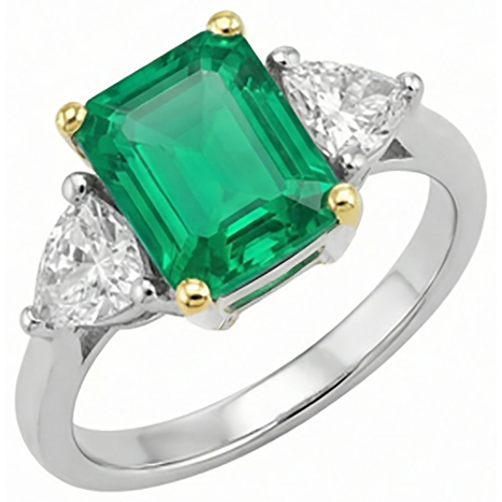 Luxueux Bague avec Gemme 3,50 carats – vue d'angle