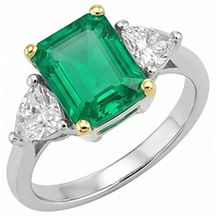 Luxueux Bague avec Gemme 3,50 carats – vue d'angle
