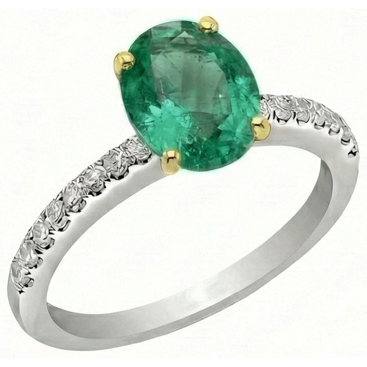 Signature Bague Pierre de Couleur 2 carats – vue de face