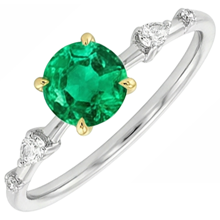 Premium Bague avec Gemme 2 carats – vue d'angle