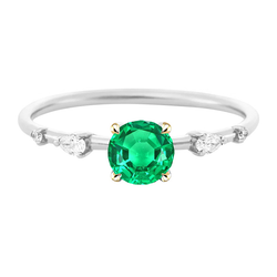 Premium Bague Anniversaire Émeraude Fine Bague avec Gemme – 2