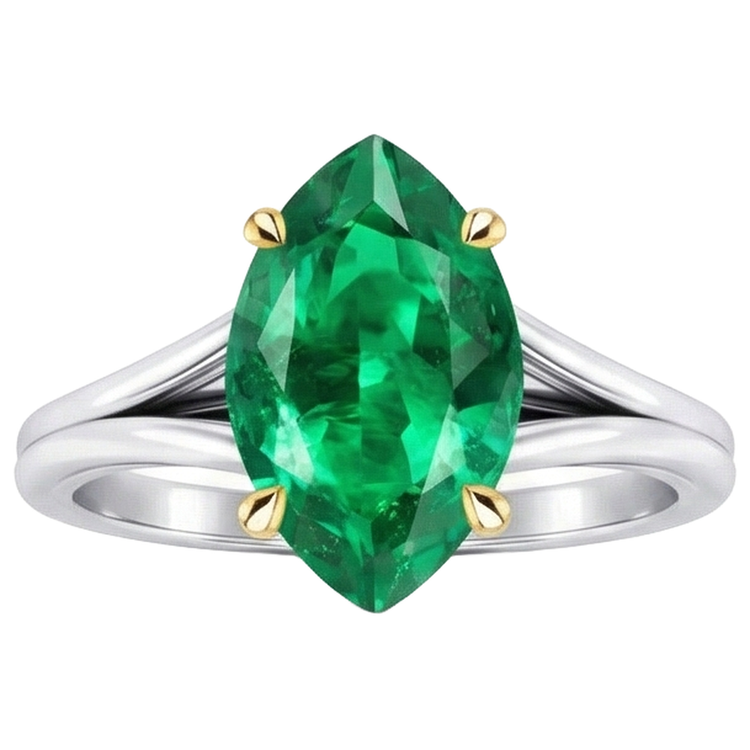 Fait à la main Bague Pierre Précieuse 3 carats – vue d'angle