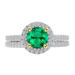 Émeraude Colombienne GIA Certifié Bague Pierre Précieuse – 2,50