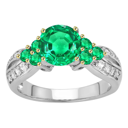 Émeraude Colombienne Bague Pierre de Couleur – Certifié GIA 2