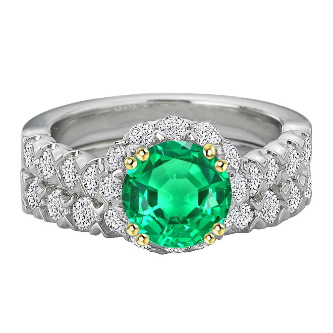 Brillant Bague avec Gemme 3 carats – vue principale