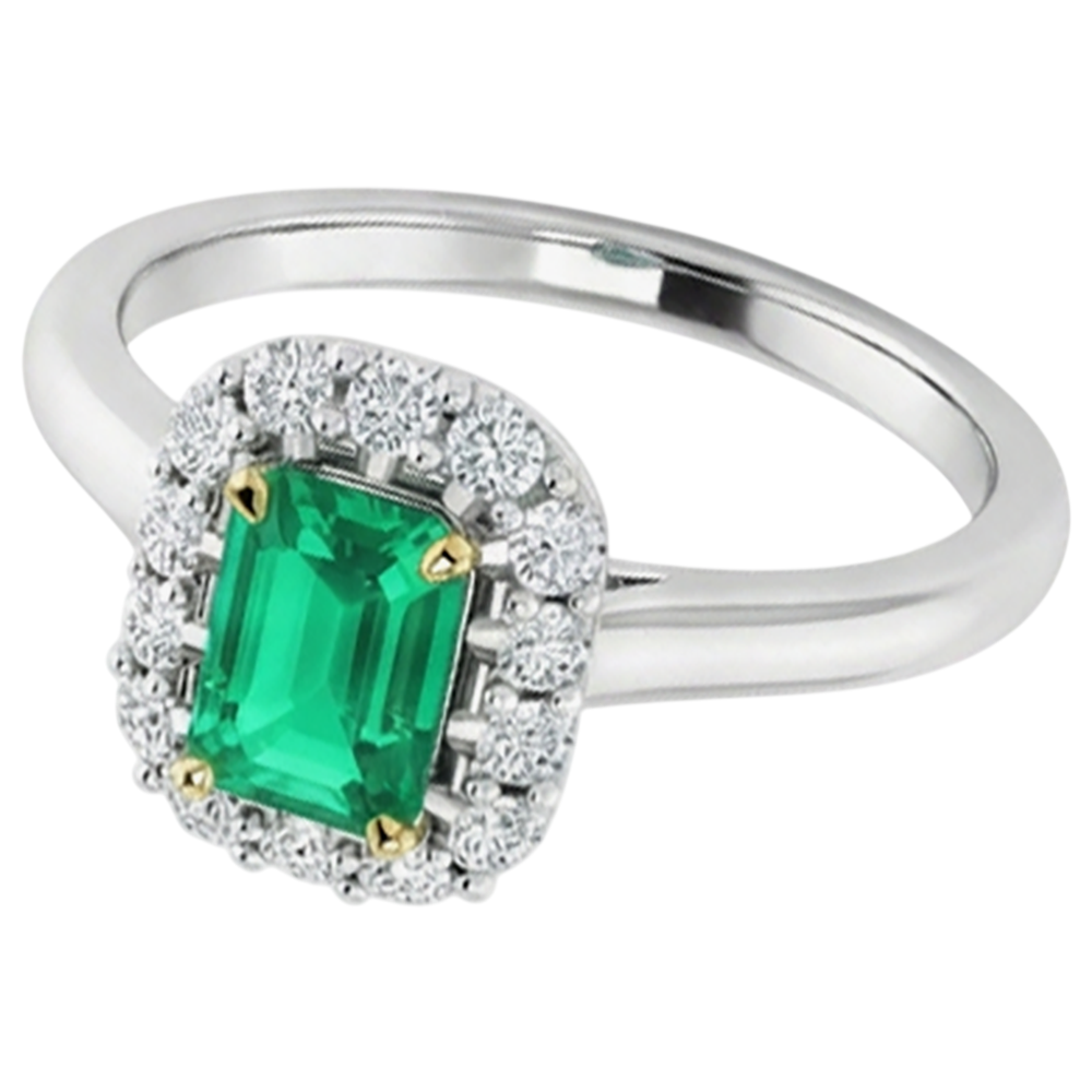 Étincelant Bague Pierre de Couleur 2 carats – vue de côté