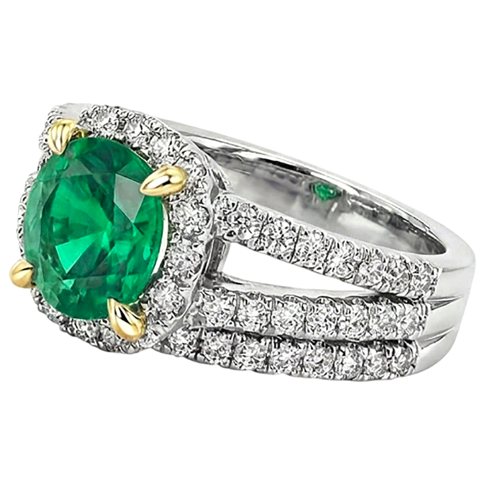 Exquis Bague Pierre de Couleur 2,50 carats – vue d'angle