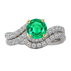 Émeraude Colombienne GIA Certifié Bague Pierre de Couleur – 2,50
