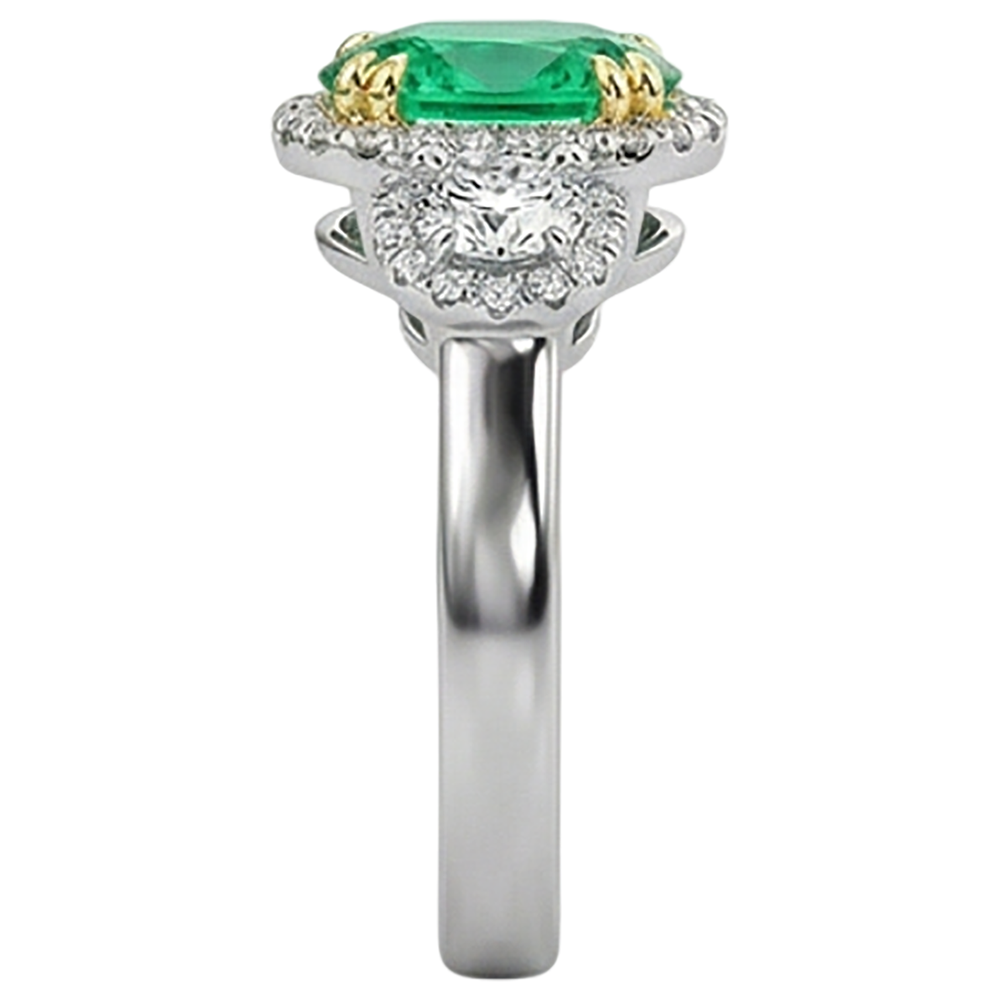 Étincelant Bague avec Gemme 2,50 carats – vue de profil