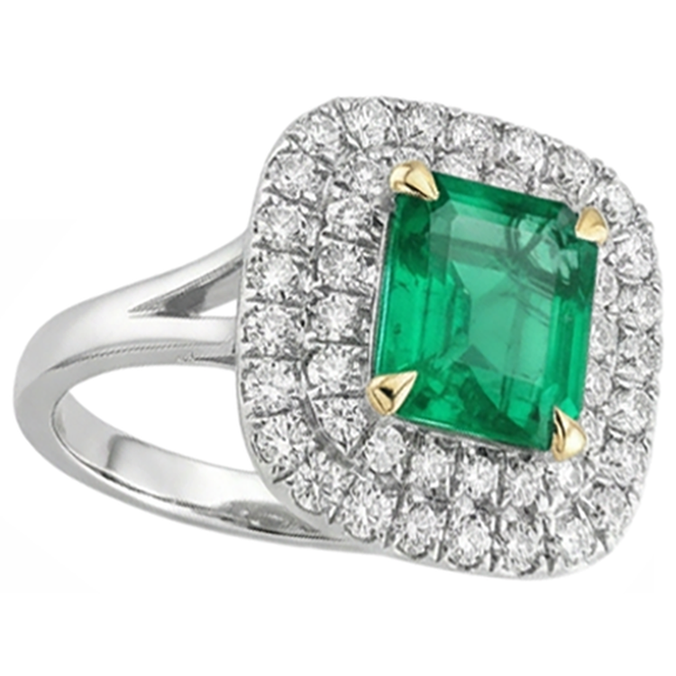 Élégant Bague Pierre de Couleur 2 carats – vue d'angle