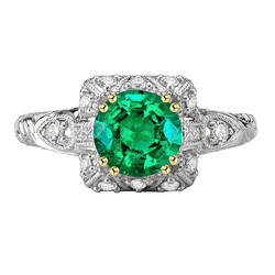 Émeraude Colombienne Ancien Bague Pierre de Couleur – 3 carats