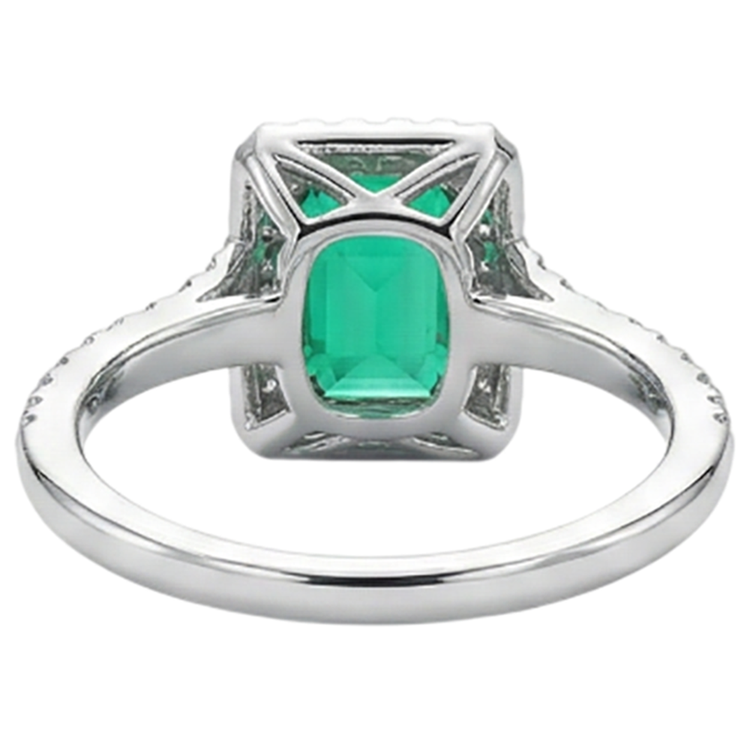 Émeraude Colombienne Bague avec Gemme – vue détaillée