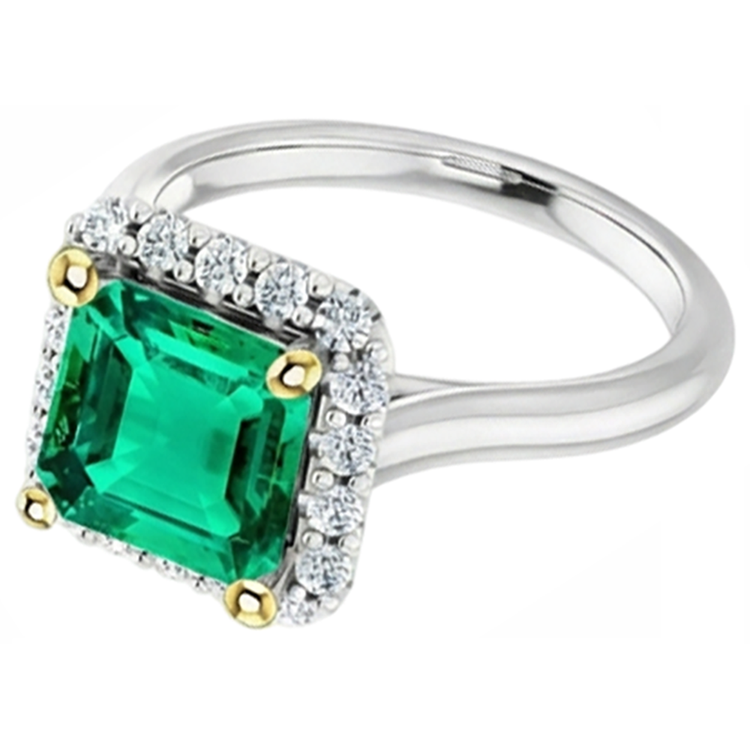 Signature Bague Pierre de Couleur 3,50 carats – vue de face