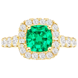 Confectionné main GIA Certifié Émeraude Bague avec Gemme – 2