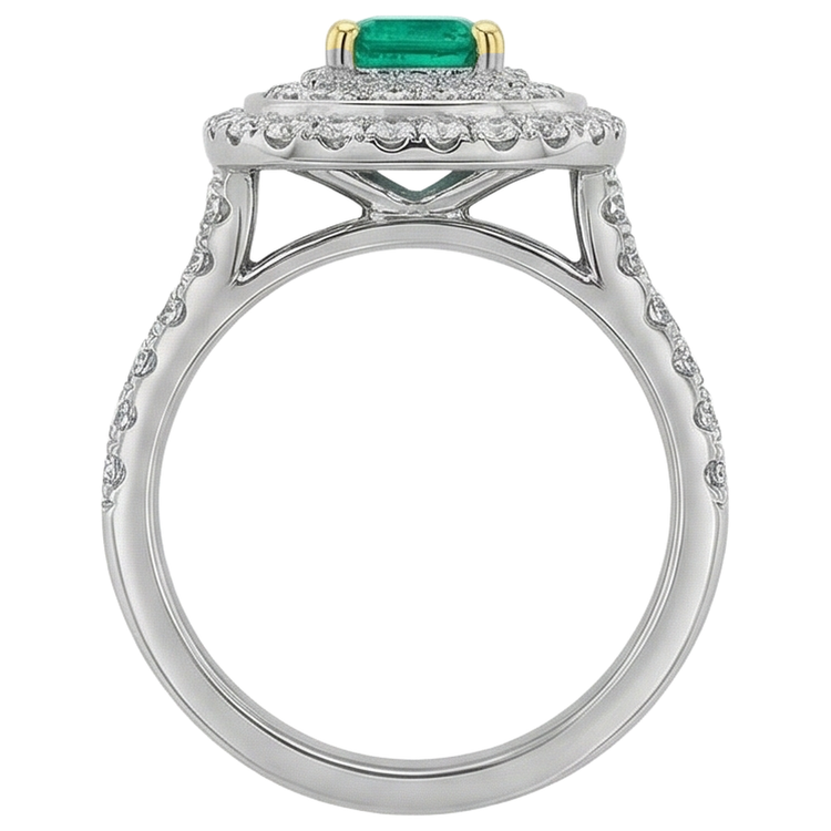 Confectionné main Bague Pierre Précieuse 1 carats – vue de dessus
