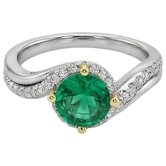 Brillant Bague avec Gemme 2,50 carats – vue de face