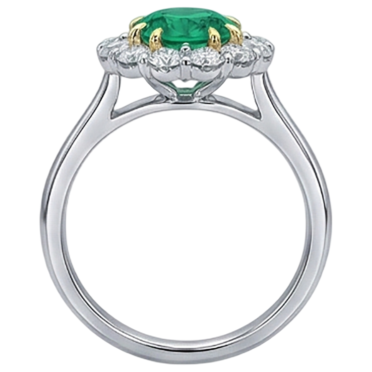 Émeraude Bague Pierre de Couleur – vue arrière