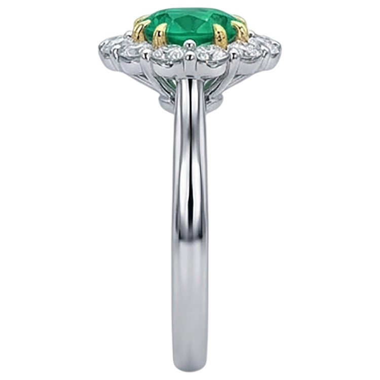Haut de gamme Bague Pierre de Couleur 2,50 carats – vue de dessus