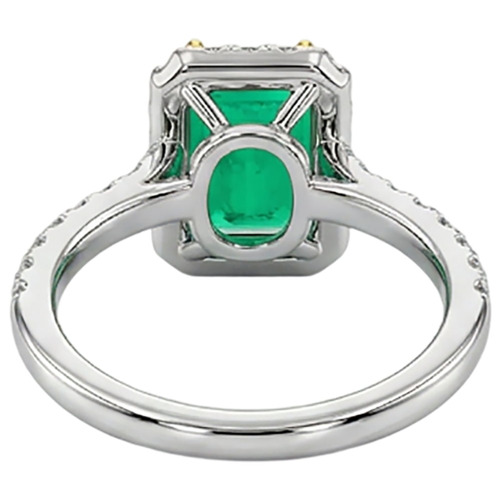 Émeraude Fine Bague Pierre Précieuse – vue arrière