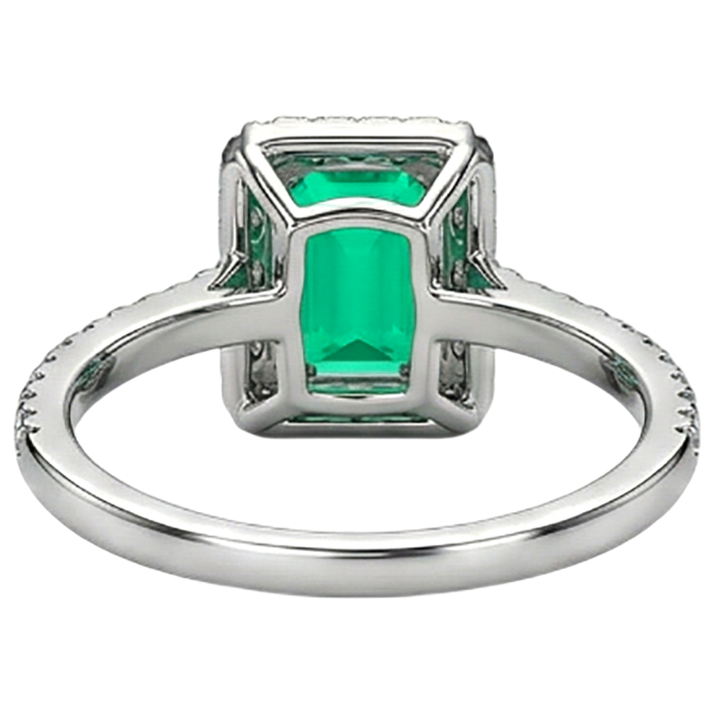 Émeraude Colombienne Bague Pierre Précieuse – vue détaillée