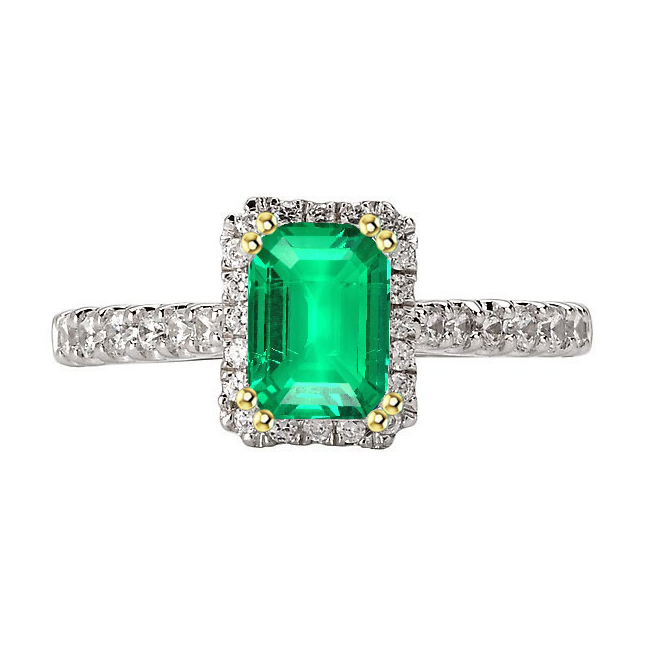 Émeraude Fine Bague Pierre Précieuse – vue principale