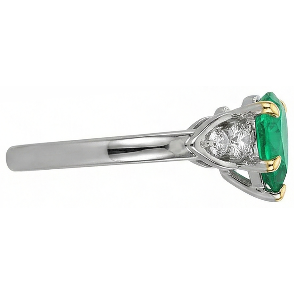 Artisanal Bague Pierre de Couleur 2 carats – vue de dessus
