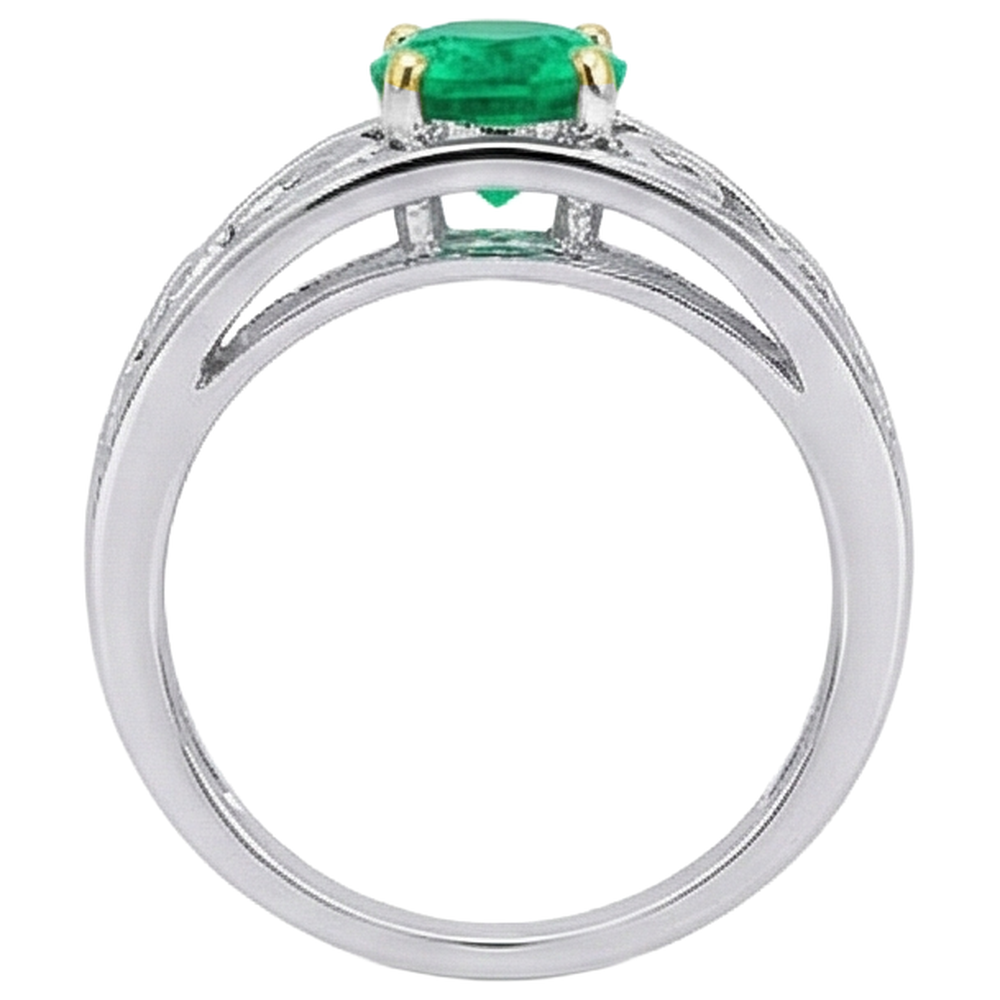 De luxe Bague Pierre de Couleur 2 carats – vue de dessus