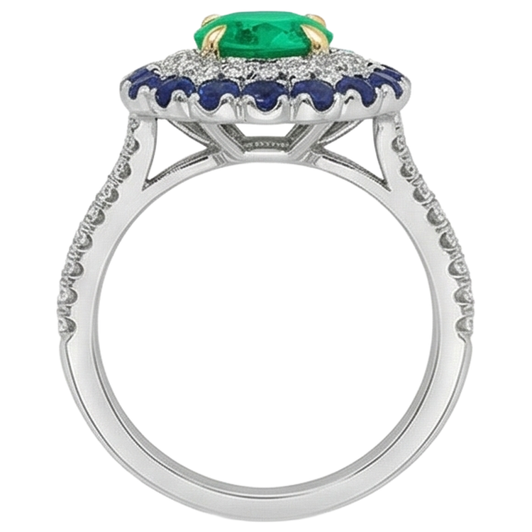 Brillant Bague avec Gemme 2 carats – vue de dessus